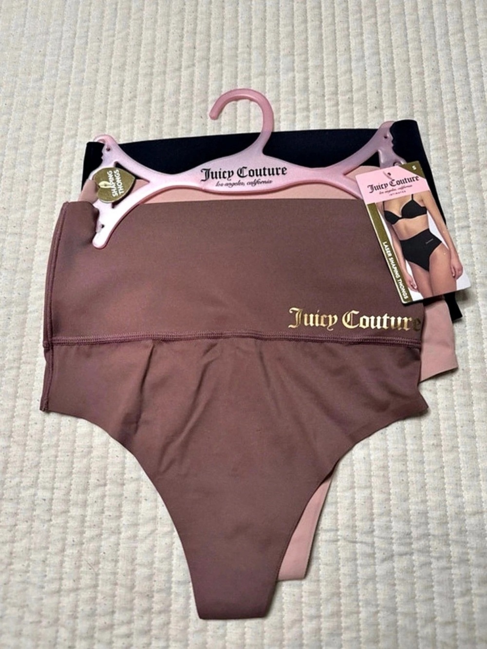 Juicy Couture Laser Shaping Thongs 3-Pack Small
